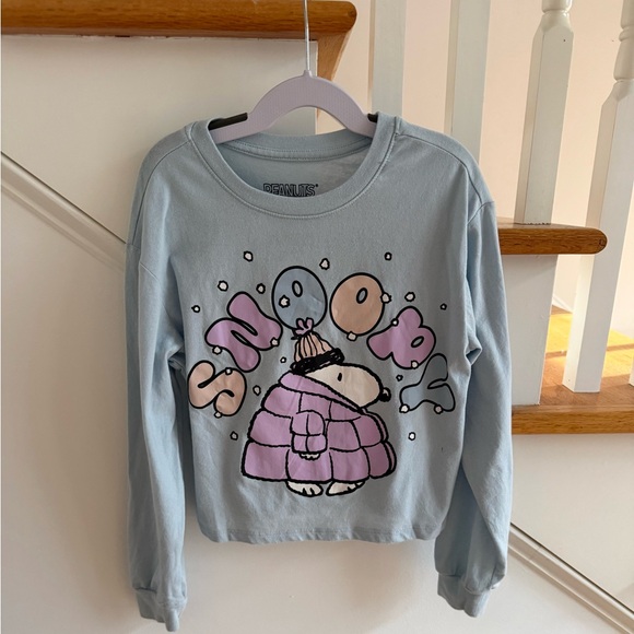 Girls’ Peanuts Snoopy Long Sleeve Graphic Tee, Size 8 - Picture 5 of 7